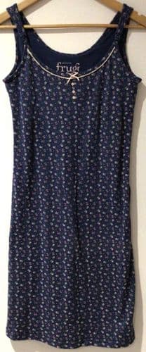 FRUGI ORGANIC BLUE FLORAL PRINT MATERNITY & NURSING NIGHTDRESS SIZE M 10