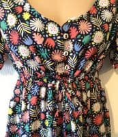 FRUGI ORGANIC COTTON FLORAL MATERNITY & NURSING DRESS NEW SIZE M 12-14