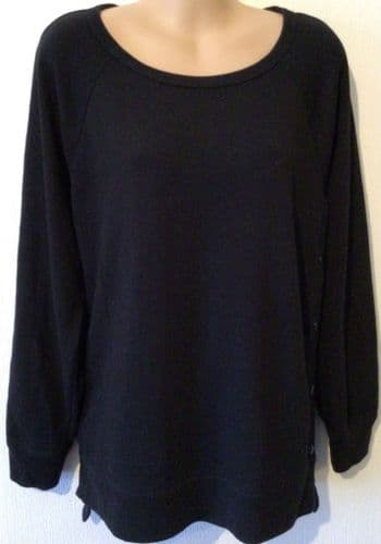 GAP MATERNITY BLACK POPPER NURSING SWEATSHIRT SIZE XL 16/18