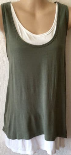 GAP MATERNITY NURSING KHAKI LAYERED VEST SIZE M 12