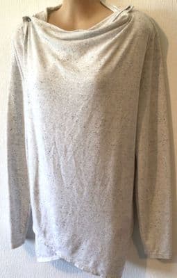 GAP MATERNITY OATMEAL MARL WRAP KNIT NURSING JUMPER S 10-12