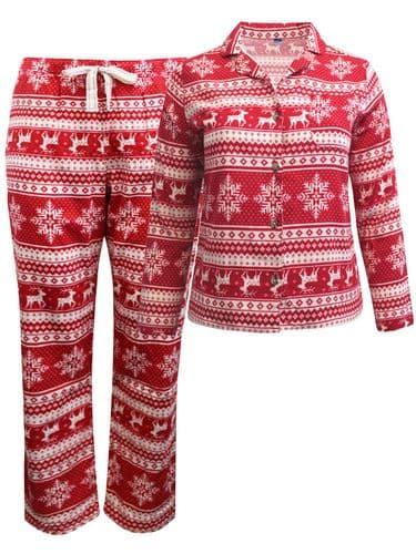 GAP OLD NAVY RED REINDEER FAIR ISLE PRINT PYJAMA SET NEW SIZES 6-22