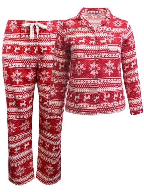 GAP OLD NAVY RED REINDEER FAIR ISLE PRINT PYJAMA SET NEW SIZES 6-22