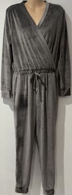 GEORGE VELOUR MOLESKIN WRAP LOUNGEWEAR ONESIE SIZE M 12/14