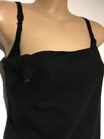 H&M MAMA BLACK BASIC NURSING VEST TOP SIZE S 8-10