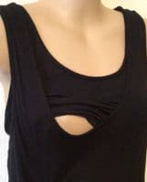 H&M MAMA BLACK LAYERED NURSING VEST TOP SIZE M 12 (1)
