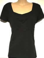 H&M MAMA BLACK NURSING SHORT SLEEVE TOP XS 6/8