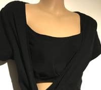 H&M MAMA BLACK NURSING SHORT SLEEVE TOP XS 6/8