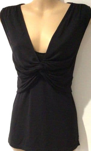 H&M MAMA BLACK TWIST FRONT NURSING VEST TOP M 12