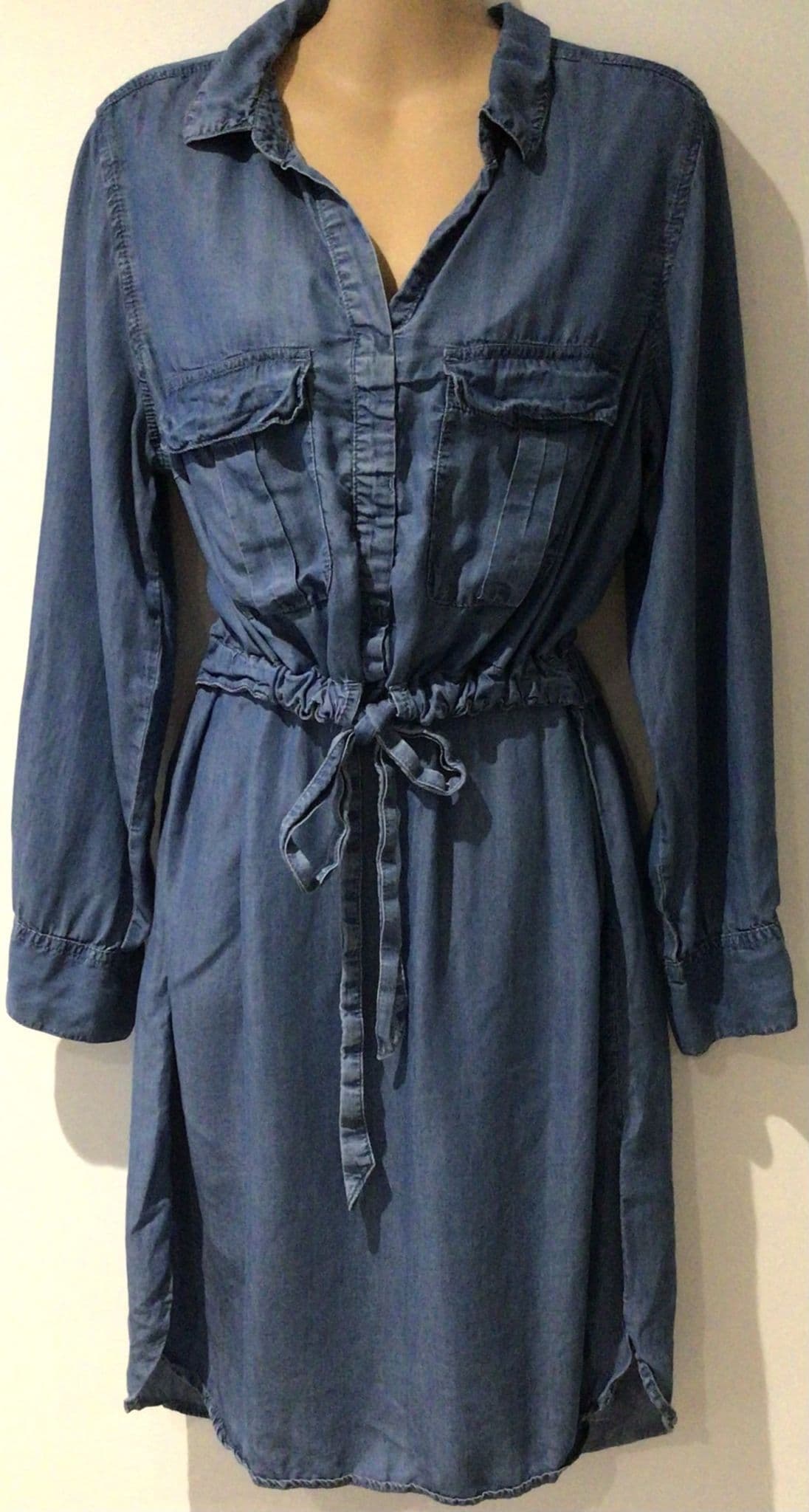 h and m shirt dress H&M Eyelet-Embroidered Cotton Shirt Dress (Green)