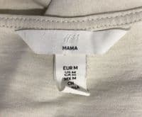 H&M MAMA CREAM BRODERIE SLEEVE NURSING TOP SIZE M 12