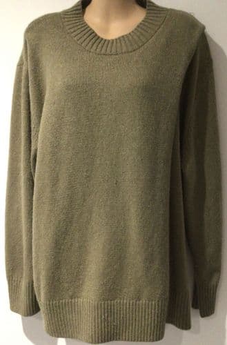 H&M MAMA KHAKI KNIT WRAP NURSING JUMPER SIZE XL 16/18
