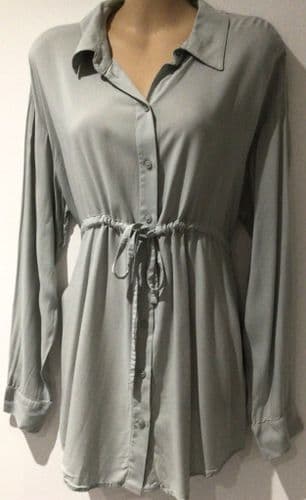 H&M MAMA PALE SAGE MATERNITY BLOUSE TOP SIZE M 12/14