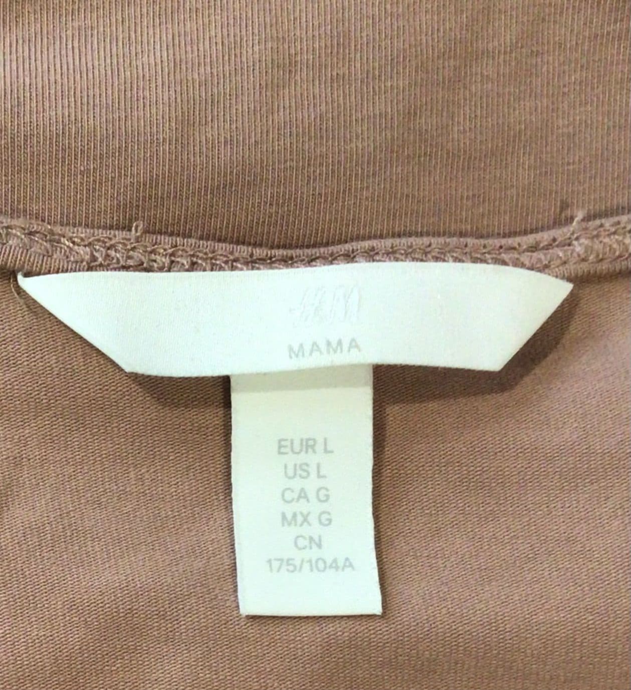 H&M MAMA PINK JERSEY WRAP MIDI DRESS SIZE L 14