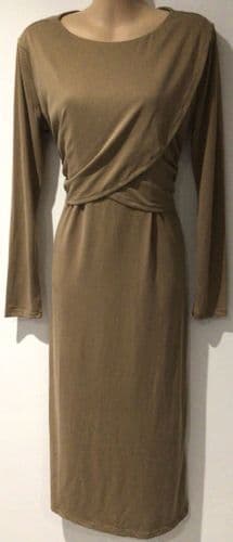 H&M MAMA TAN MIDI NURSING DRESS BNWT SIZE M 12-14