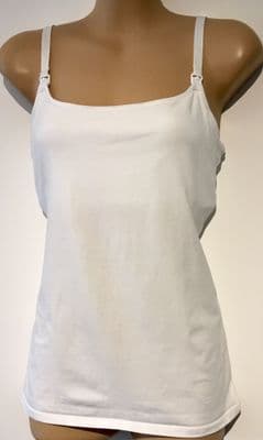 H&M MAMA WHITE NURSING VEST TOP SIZE XS 6/8