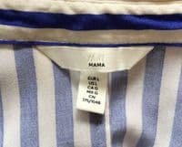 H&M MINI & ME TWINNING SET BLUE STRIPE SHIRT DRESS SIZE L 14/16