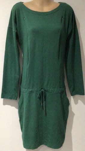 HAPPY MAMA GREEN ZIP NURSING TUNIC DRESS SIZE XL 14