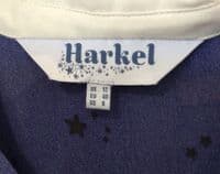HARKEL BLUE STAR EMBROIDERED WHALE SHIRT DRESS SIZE 12