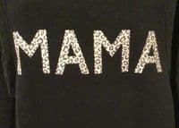 HOTMAMA BLACK LEOPARD MAMA NURSING SWEATSHIRT SIZE M 12-14