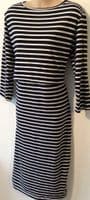 HOTMAMA BLACK STRIPE NURSING JERSEY DRESS SIZE M 10/12