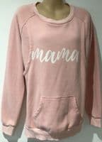 HOTMAMA CORAL MAMA PRINT NURSING SWEATSHIRT SIZE M 12