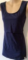 HOTMAMA NAVY NURSING JERSEY VEST TOP SIZE 14
