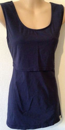 HOTMAMA NAVY NURSING JERSEY VEST TOP SIZE 14