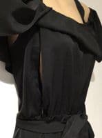 HOTMAMA OUTLET - BLACK MAXI RUFFLE DRESS NEW SIZE M 12/14