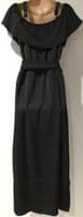HOTMAMA OUTLET - BLACK MAXI RUFFLE DRESS NEW SIZE M 12/14