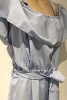 HOTMAMA OUTLET - ICE BLUE MAXI RUFFLE DRESS NEW SIZES M 12/14 & L 16/18