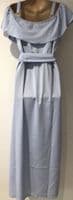 HOTMAMA OUTLET - ICE BLUE MAXI RUFFLE DRESS NEW SIZES M 12/14 & L 16/18