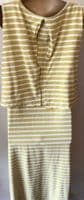 HOTMAMA YELLOW/WHITE STRIPE NURSING MAXI DRESS XL 14/16
