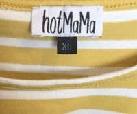 HOTMAMA YELLOW/WHITE STRIPE NURSING MAXI DRESS XL 14/16