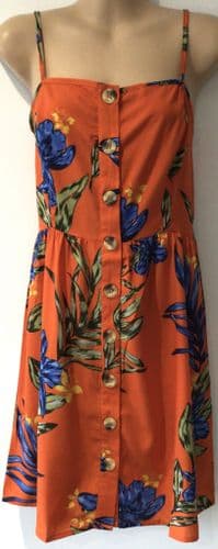 INFLUENCE ORANGE FLORAL SUN DRESS BNWT SIZE 12