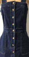 JOANIE DENIM BUTTON SUN MIDI DRESS SIZE 8