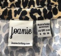 JOANIE LEOPARD JERSEY MIDI SHIRT DRESS SIZE 10
