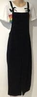 JOE BROWNS BLACK NEEDLECORD TIE STRAP DUNGAREES SIZE 14