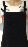 JOE BROWNS BLACK NEEDLECORD TIE STRAP DUNGAREES SIZE 14