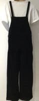 JOE BROWNS BLACK NEEDLECORD TIE STRAP DUNGAREES SIZE 14