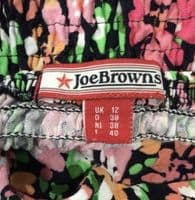 JOE BROWNS SHIRRED MULTI FLORAL JERSEY JUMPSUIT SIZE 12
