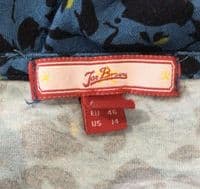 JOE BROWNS TEAL PANSY PRINT WRAP TOP SIZE 18