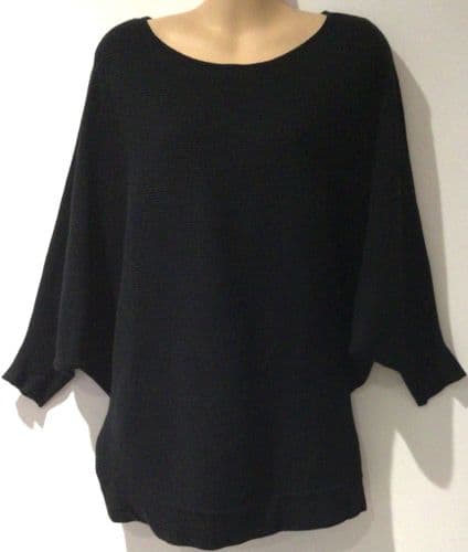 JOJO MAMAN BEBE BLACK BATWING JUMPER SIZE M 12/14