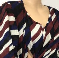 JOJO MAMAN BEBE BLACK/MAROON MATERNITY/NURSING TUNIC DRESS SIZE 16