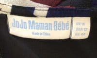 JOJO MAMAN BEBE BLACK/MAROON MATERNITY/NURSING TUNIC DRESS SIZE 16