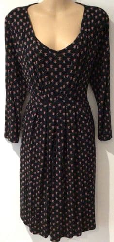 JOJO MAMAN BEBE BLACK & RED FLORAL MATERNITY/NURSING DRESS SIZE L 16-18