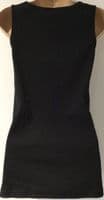 JOJO MAMAN BEBE BLACK RIBBED MATERNITY & NURSING VEST TOP SIZE M 12/14