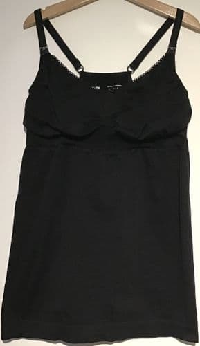 JOJO MAMAN BEBE BLACK UNDERWEAR NURSING VEST TOP SIZE M 10