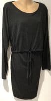 JOJO MAMAN BEBE CHARCOAL DRAWSTRING TUNIC NURSING DRESS BNWT SIZE M 12/14