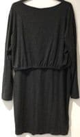 JOJO MAMAN BEBE CHARCOAL DRAWSTRING TUNIC NURSING DRESS BNWT SIZE M 12/14